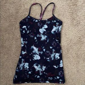 Lululemon Navy Racerback Athletic Tank w/ Bra